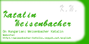 katalin weisenbacher business card